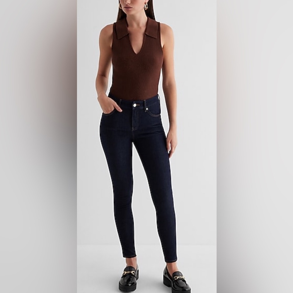 NWT Express | Mid Rise Rinse FlexX Skinny Jeans